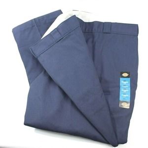 MEN'S DICKIES BLUE FLANNEL LINED RELAXED FIT WORK PANT SIZE 44W 32L